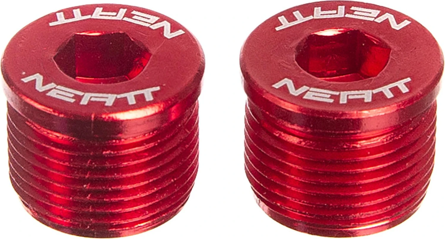 Neatt Attack V2 / Oxygen V2 Red Pedal Axle Covers (x2) 2 Neatt Attack V2 / Oxygen V2 Red Pedal Axle Covers (x2)