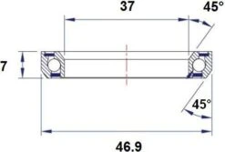 Black-bearing Black Bearing C7 Steering Bearing 37 X 46.9 X 7 Mm 45/45 ° 5 Black-bearing Black Bearing C7 Steering Bearing 37 X 46.9 X 7 Mm 45/45 ° -elvedes shop 2149628617bcd90c0f021.80820685